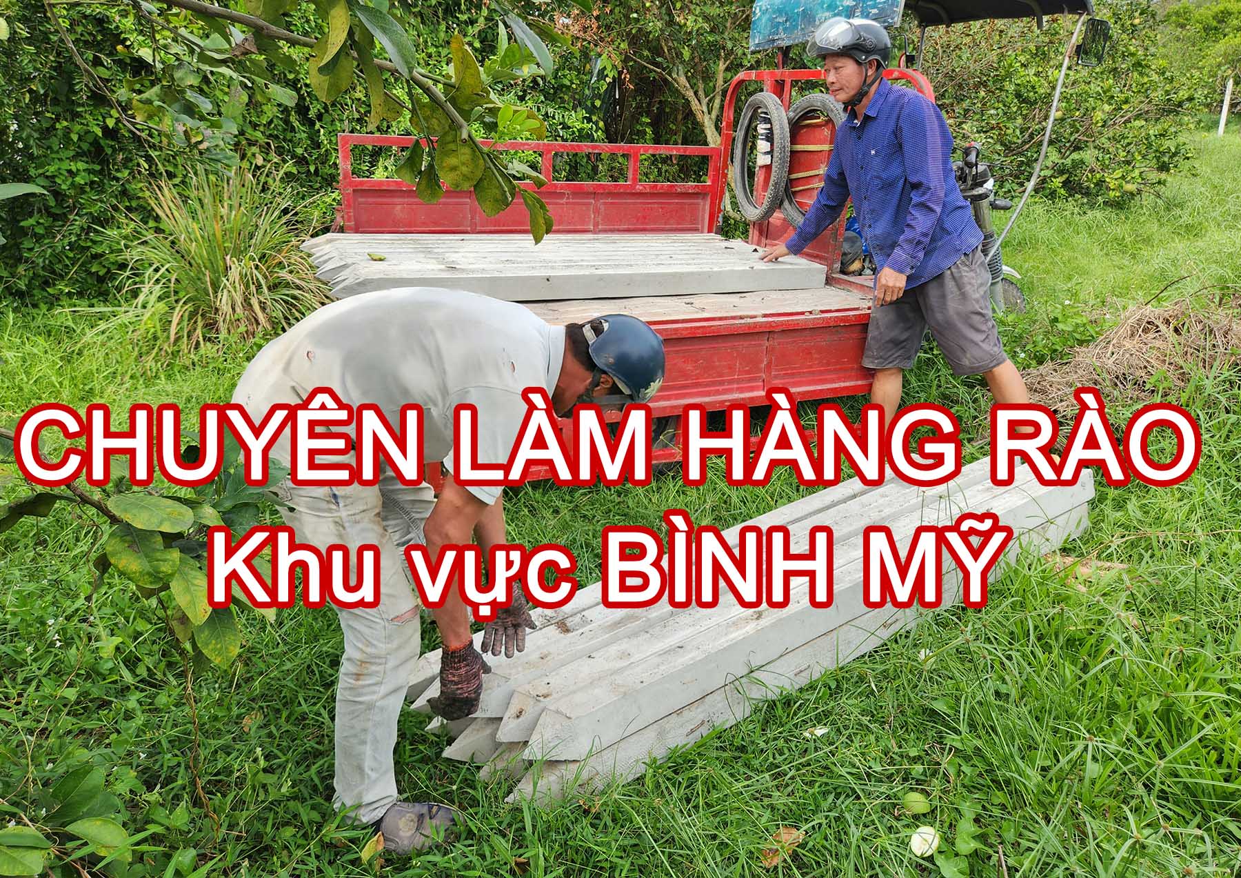Làm hàng rào xã Bình Mỹ chuyên làm ranh đất lưới B40 trụ xi măng kẽm gai